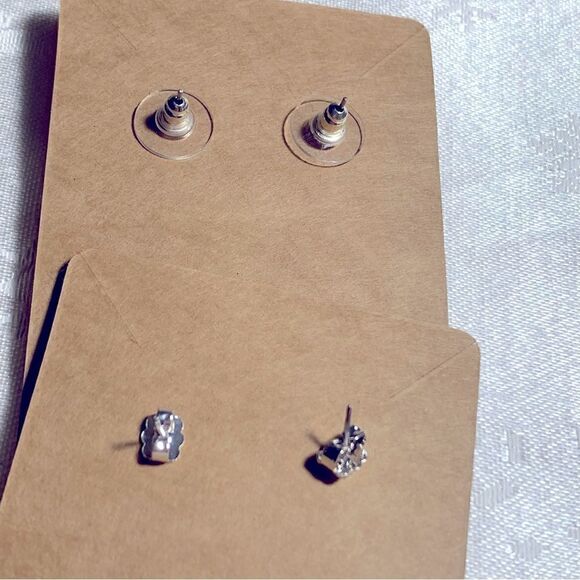 Vintage Rivoli Crystal Earrings Set of 2 Pierced Stud & Drop Dangle Gorgeous - Picture 4 of 4